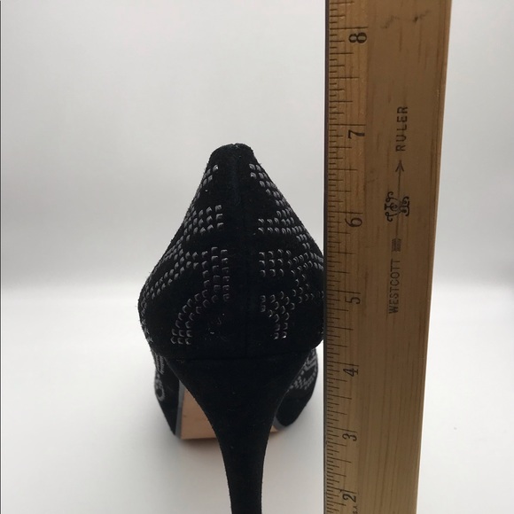 ANTONIO MELANI BLACK ANGELINE PEEPTOE PUMP SIZE 8.5M - Picture 10 of 16